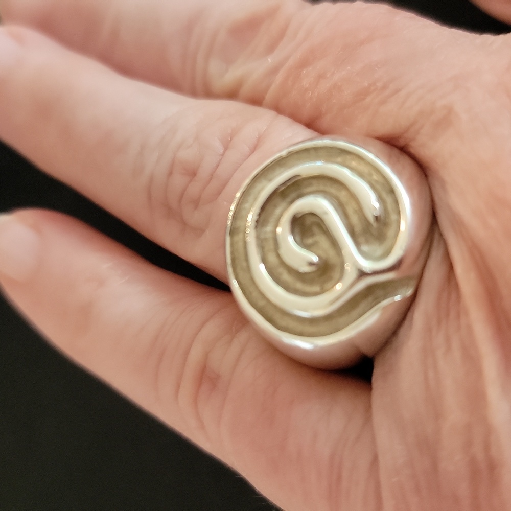Robert Lee Morris Silver Statement Spiral Ring